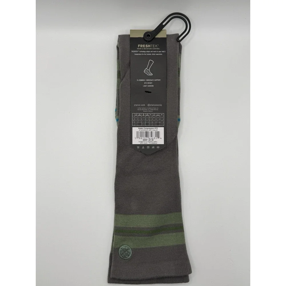 Stance Kaden Compression OTC Socks Grey Mens Medium A745D25KAD